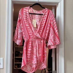 Elan pink romper